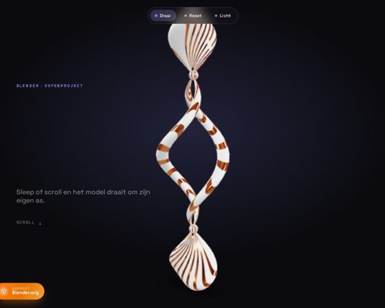 Screenshot van 3D Blender candy-wrapper